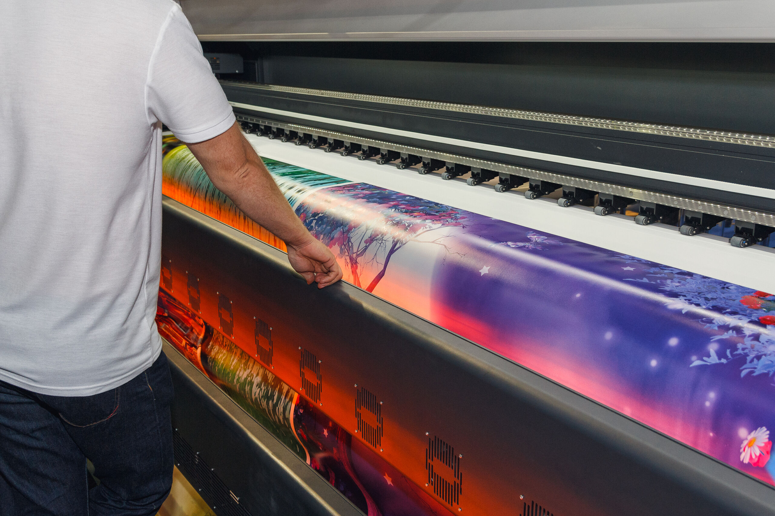 Large-format,Printing,Machine,In,The,Printing,House.,Industry