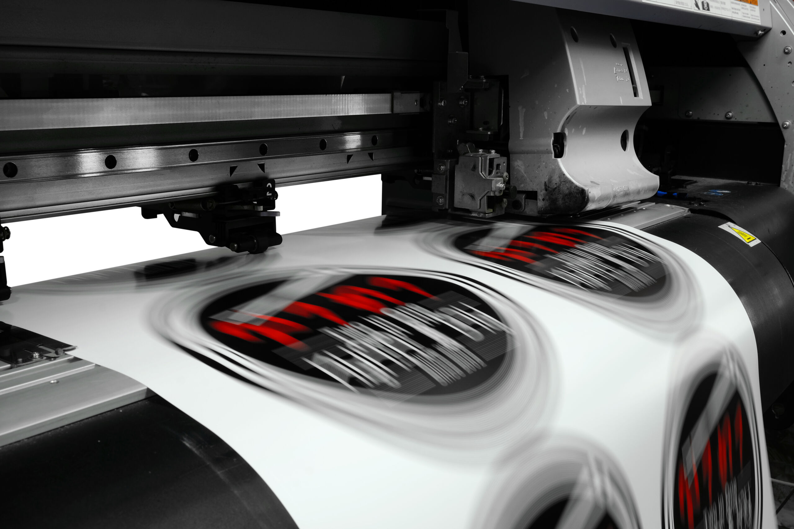 Large,Printer,Format,Inkjet,Working